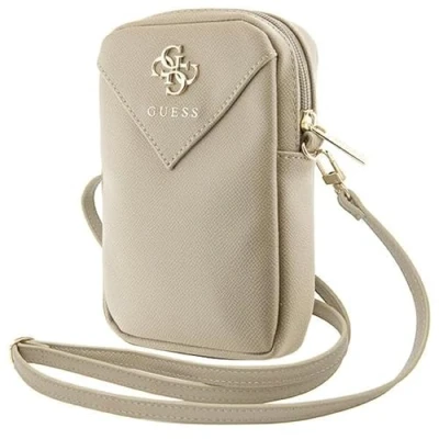 Afbeelding van Guess Big 4G Metal Logo Pouch met Riem (Geschikt voor toestellen tot 7 Inch) Goud