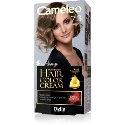 Afbeelding van Delia Cosmetics Cameleo Permanent Hair Color Cream Kit met Omega+ 7.3 hazelnoot (0056) D/12a
