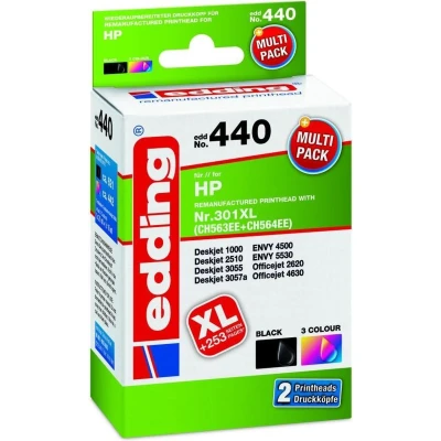 Afbeelding van Edding Inktcartridge vervangt HP 301XL, CH563EE, CH564EE Compatibel Combipack Zwart, Cyaan, Magenta, Geel EDD 440