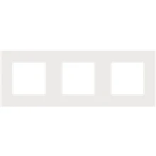 Afbeelding van Niko Drievoudige horizontale afdekplaat, kleur Pure white steel