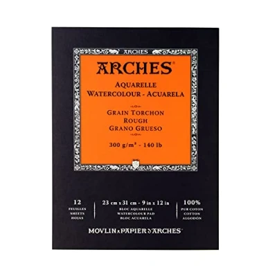 Afbeelding van ARCHES Aquarelblok 300 g/m², Natuurlijk wit.