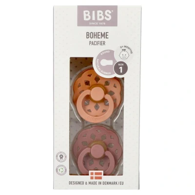 Image de Bibs 1 Sucette Boheme Duo Peach/woodchuck 2
