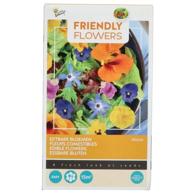 Afbeelding van Buzzy Friendly Flowers Eetbare Bloemen 15m² Bloemenzaden 55 g