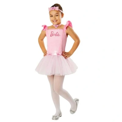 Afbeelding van Rubies Barbie Kostuum Kinder Ballerina Meisje Roze Maat 116 Carnavalskleding Verkleedkleding