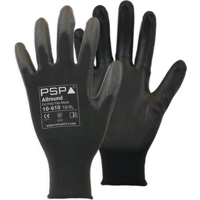 Afbeelding van Werkhandschoen PSP zwart PU poly 10 610
