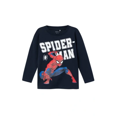 Afbeelding van Name it Nmmnaza Spiderman Longsleeve voor kinderen, Maat: 86, Dark sapphire