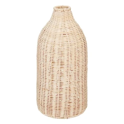 Afbeelding van Decoratieve rieten vlechtwerk vaas Seav, 32 cm