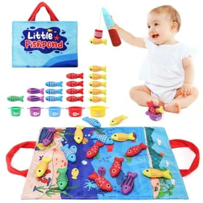 Afbeelding van LEADSTAR Montessori Visspeelgoed voor baby&#039;s vanaf 1 jaar en 2 jaar, educatief speelgoed, motoriek kinderen 1, 2, 3, 4 cadeau jongens meisjes