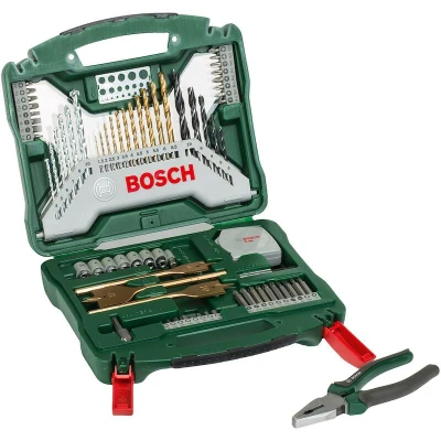 Afbeelding van Bosch X Line borenset 70 delig Titanium Plus Serie Voor hout, metaal en steen Met gratis handgereedschap