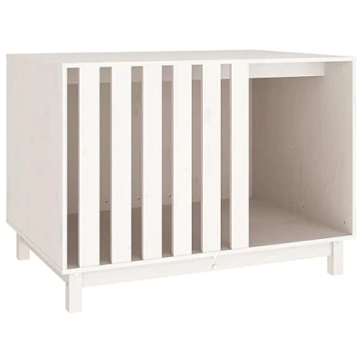 Afbeelding van vidaXL Hondenhok 100x70x72 cm massief grenenhout wit