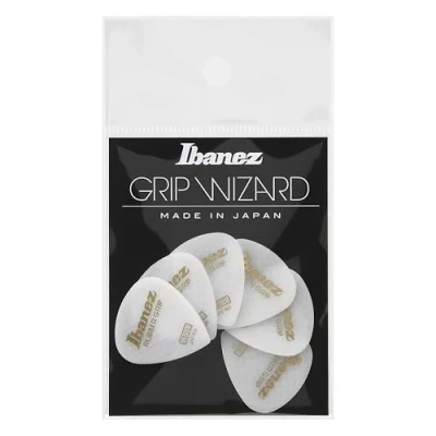 Afbeelding van Ibanez PA16MRG WH Rubber Grip Plectrums 0.8mm (White) Plectrum set