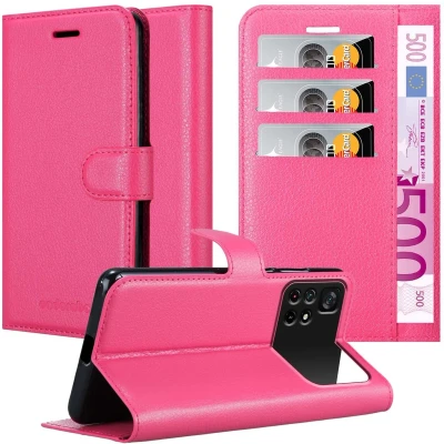 Afbeelding van Cadorabo Hoesje geschikt voor Xiaomi POCO M4 PRO 5G in KERSEN ROZE Beschermhoes met magnetische sluiting, standfunctie en kaartvakje Book Case Cover Etui