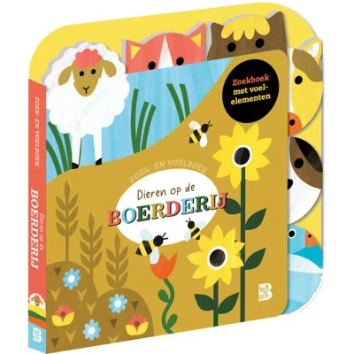 Afbeelding van Uitgeverij ballon zoek en voelboek dieren op de boerderij