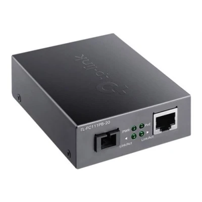 Image de TP Link TL FC111PB 20 V1 Convertisseur de média à fibre optique 100Mb LAN 10Base T 100Base TX WDM SC / RJ 45 jusqu&#039;à km 1550 (RX) 1310 (TX) nm