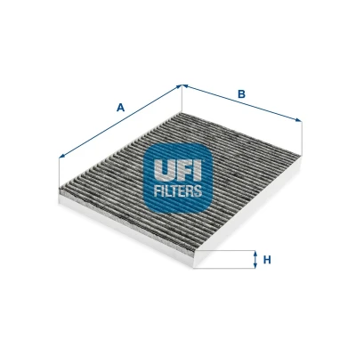 Afbeelding van UFI 54.263.00 Interieurfilter Carbon filter 283 206 25 VOLKSWAGEN: Passat B5 GP Estate, GOLF 3, Polo III Hatchback, AUDI: TT Coupe, A3 Hatchback