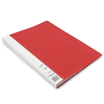 Afbeelding van Waytex 931336R documententas A4 voor 160 foto&#039;s, van polypropyleen, ondoorzichtig, identificeerbaar, 80 transparante hoesjes rood