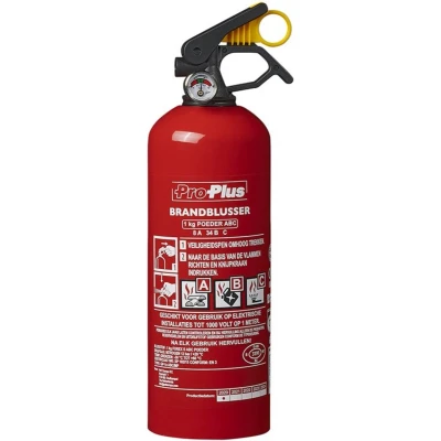 Afbeelding van Pro Plus Brandblusser met Manometer Poeder Brandklasse ABC 1 kilo