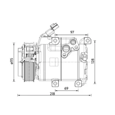 Afbeelding van Mahle Original Airco compressor ACP 1467 000P