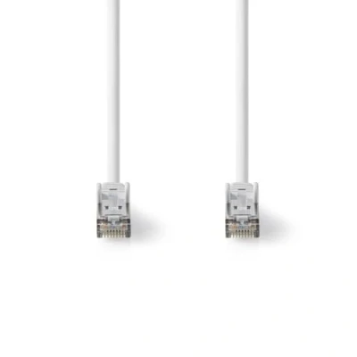 Afbeelding van Nedis Cat 8.1 Netwerkkabel S/FTP RJ45 Male 10.0 m Rond LSZH Wit Label