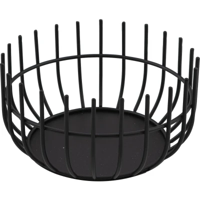 Afbeelding van Point Virgule Wire Fruitschaal Fruitmand Metaal Zwart Ø 20cm