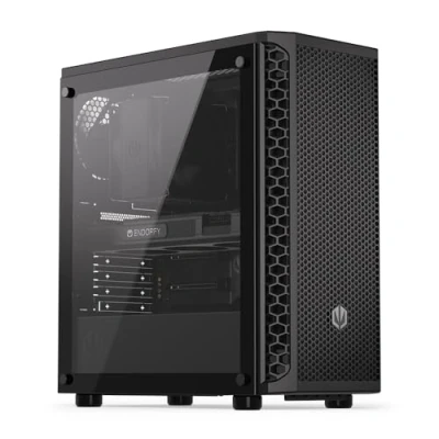 Afbeelding van endorfy Signum 300 Air Midi tower PC behuizing Zwart 4 voorgeïnstalleerde ventilators, Zijvenster, Stoffilter
