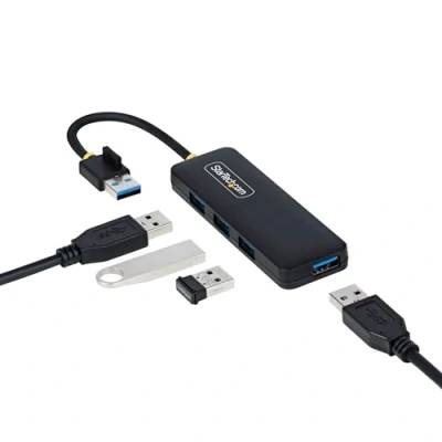 Image de StarTech.com 4 Port USB A Hub, 5Gbps, Bus Powered, Small Travel Mini Hub Concentrateur (hub) x 3.2 Gen 1 de bureau