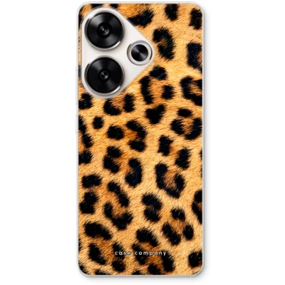 Afbeelding van Case Company® hoesje geschikt voor Xiaomi Poco F6 Luipaard Soft Cover Telefoonhoesje Bescherming aan alle Kanten en Schermrand