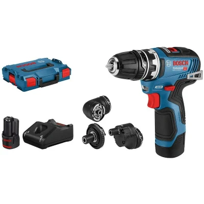 Afbeelding van Bosch Professional 06019H3000 Accu schroefboormachine 12 V Li ion Incl. 2 accus, lader, accessoires, koffer