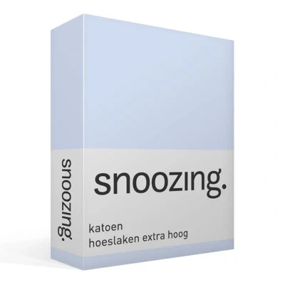 Afbeelding van Snoozing Katoen Extra Hoog Hoeslaken Tweepersoons 120x200 cm Hemel
