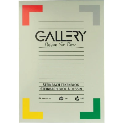 Afbeelding van Gallery Steinbach Tekenblok, Gekorreld, Ft 21 X 29,7 Cm (a4), 200 G/m², Blok Van 20 Vel Tekenpapier