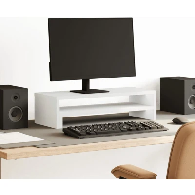 Afbeelding van vidaXL Monitorstandaard 54x22x15 cm bewerkt hout wit