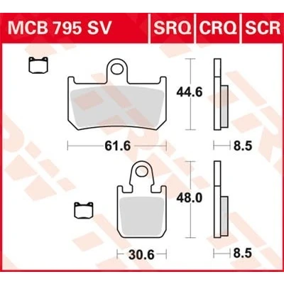 Afbeelding van Remblokkenset, schijfrem TRW MCB795CRQ