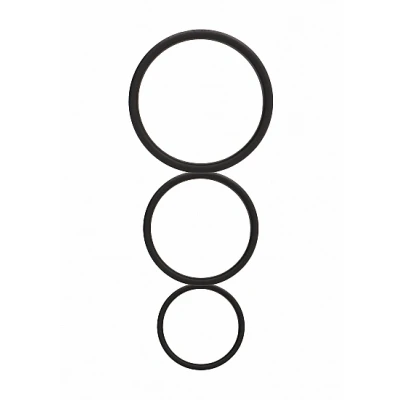 Afbeelding van Flat Cock Ring Set Zwart