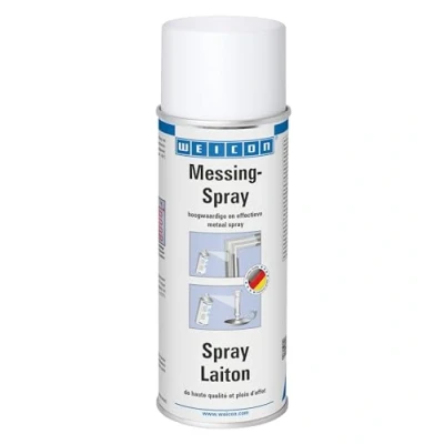 Afbeelding van WEICON Spray messing 400 ml / zuiver metalen coating/kleur: metallic, mat