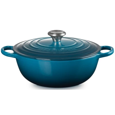 Afbeelding van Le Creuset Gietijzeren Marmite In Deep Teal 26cm 5,3l