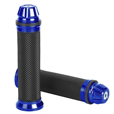 Afbeelding van 2 stuks motorstuurgrepen 7/8 inch antislip universele handgrepen stuurklem (blauw)