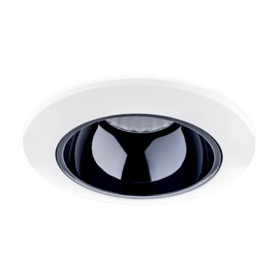 Afbeelding van LED Inbouwspot 5W Dimbaar, Kantelbaar, Wit/Zwart, Rond, Ø70mm, Warm Wit