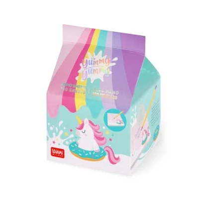 Afbeelding van Legami Memoblok Yummy Yummy, notitieblok met 250 afneembare vellen, gecertificeerd FSC papier, afmetingen 7 x 10 cm, memopad roze bladeren, eenhoorn