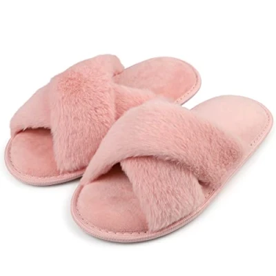 Afbeelding van riemot Pluizige pantoffels voor dames, Roze