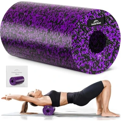 Afbeelding van EVEREST FITNESS foam roller massage 30 cm Medium tot harde Met tas en oefeningen boek Voor tijdens of na sport Ter ontspanning