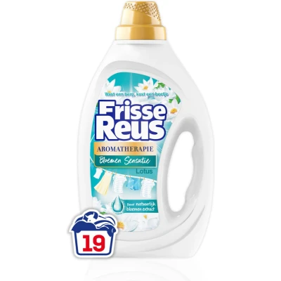 Afbeelding van 2+2 gratis: Witte Reus Wasmiddel Frisse Gel Lotus 19 Wasbeurten 855 ml