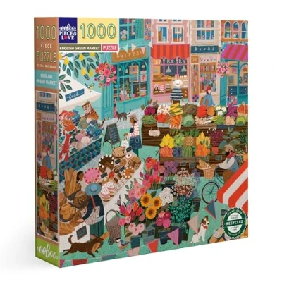Image de Puzzle 1000 pièces Eeboo English Green Market