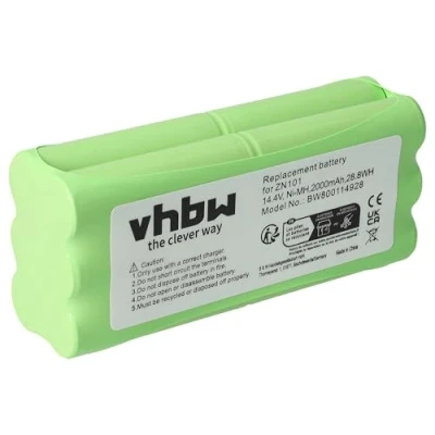 Afbeelding van vhbw NiMH Batterij 2000 mAh (14,4 V) voor robotstofzuiger huishoudelijke robots Dirt Devil Fusion M611, Libero, M606, M606 1, 2, 3, 4, M607