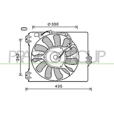 Afbeelding van PRASCO FT360F002 Radiator Ventilator 300 110