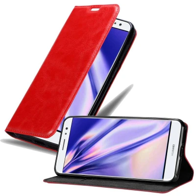 Afbeelding van Cadorabo Hoesje geschikt voor Huawei NOVA PLUS in APPEL ROOD Beschermhoes met magnetische sluiting, standfunctie en kaartvakje Book Case Cover Etui