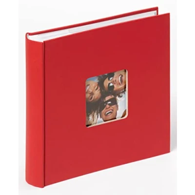 Afbeelding van Walther Design Fotoalbum, rood, 200 foto&#039;s, 13 x 18 cm, notitieboek met omslaguitsparing, Fun ME 116 R