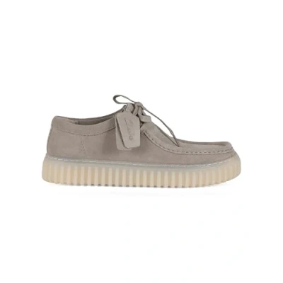 Afbeelding van Clarks Torhill LO Sportieve veterschoenen, Heren, Maat: 41, Light grey suede