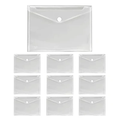 Afbeelding van Veloflex Crystal A453010 documentenmap, A4, met klittenbandsluiting, transparant polypropyleen, 10 stuks