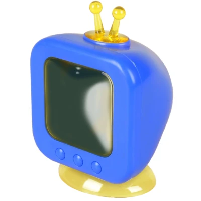 Afbeelding van Flamingo Knaagdierenspeelgoed Betrand Tv Speelgoed 9x7x13 cm Blauw Wit Geel