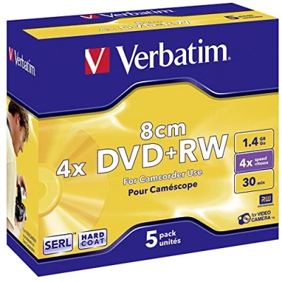 Afbeelding van Verbatim DVD+RW (8cm) x 5 1.4 GB opslagmedia